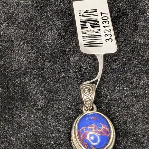 New Mojave Purple Turquoise Sterling Silver Pendant - Picture 2 of 8